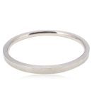 KESAR ZEMS White Stainless Steel Kada Bracelet for Men -A (Size:2.6 Inch)