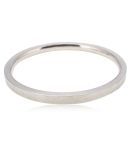 KESAR ZEMS White Stainless Steel Kada Bracelet for Men -B (Size:2.5 Inch)