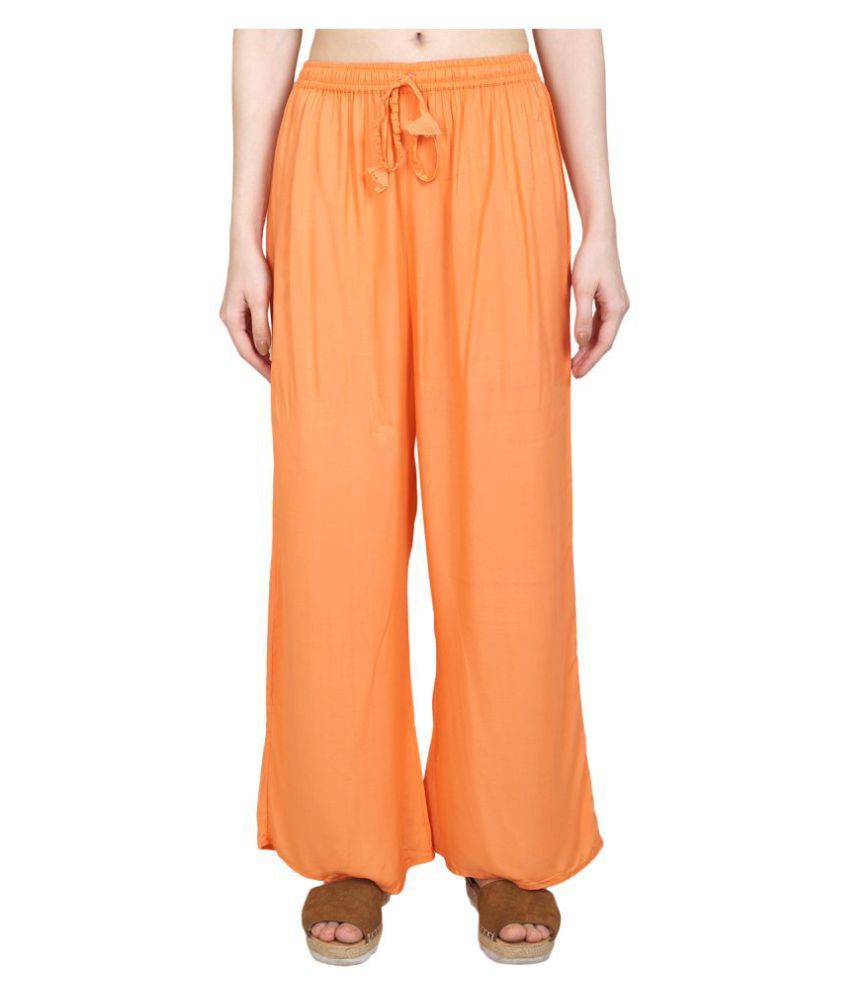 Buy Camellias Rayon Jeggings - Orange 