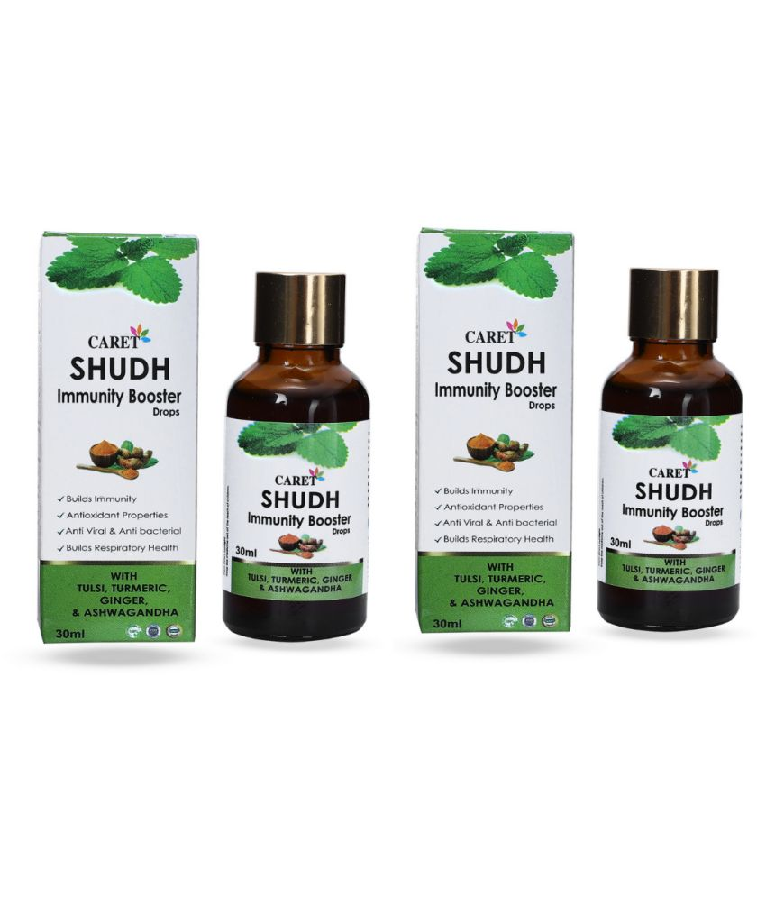 Caret Organic Tulsi Drops With Turmeric, Ginger & Liquid 30 ml Pack Of