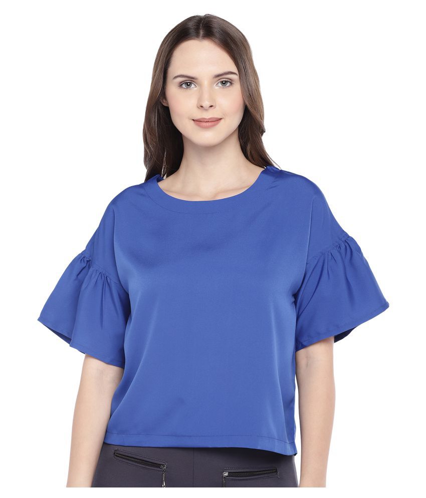     			Globus - Blue Polyester Women's Regular Top ( Pack of 1 )