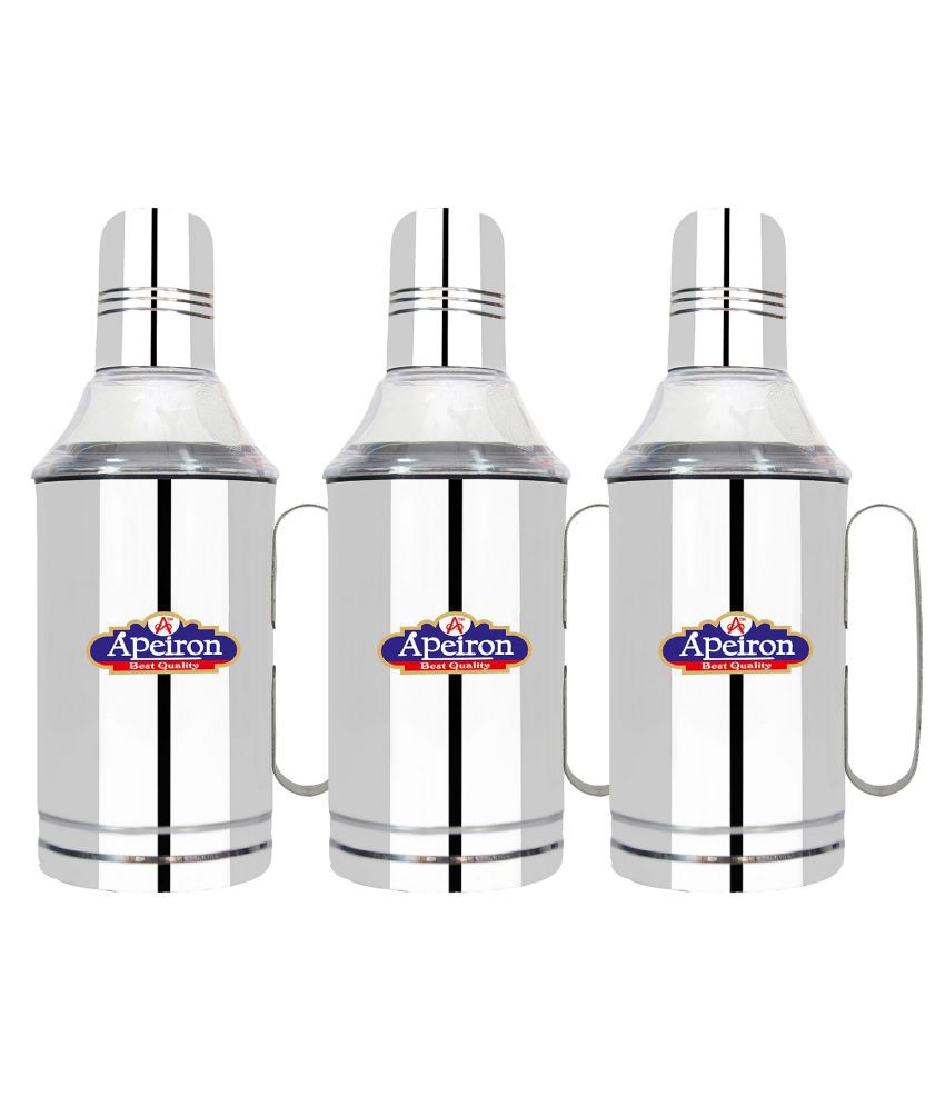     			APEIRON STAINLESS Steel Oil Container/Dispenser Set of 3 750 mL