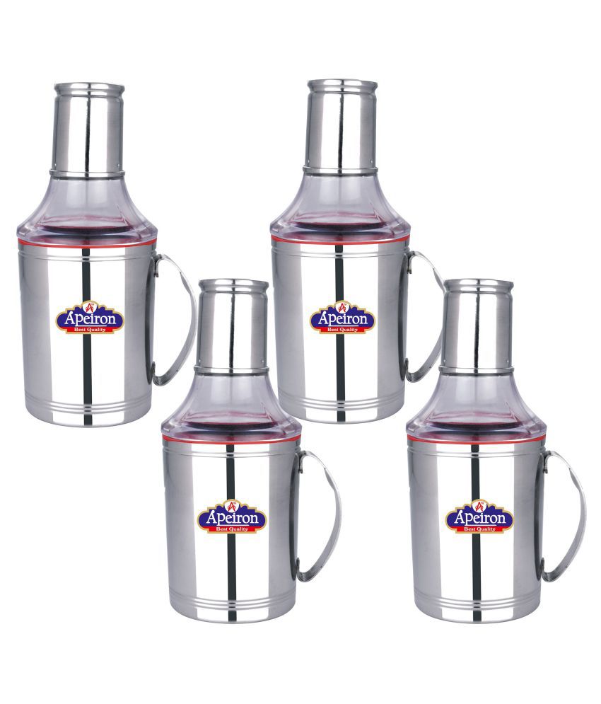     			APEIRON STAINLESS Steel Oil Container/Dispenser Set of 3 750 mL