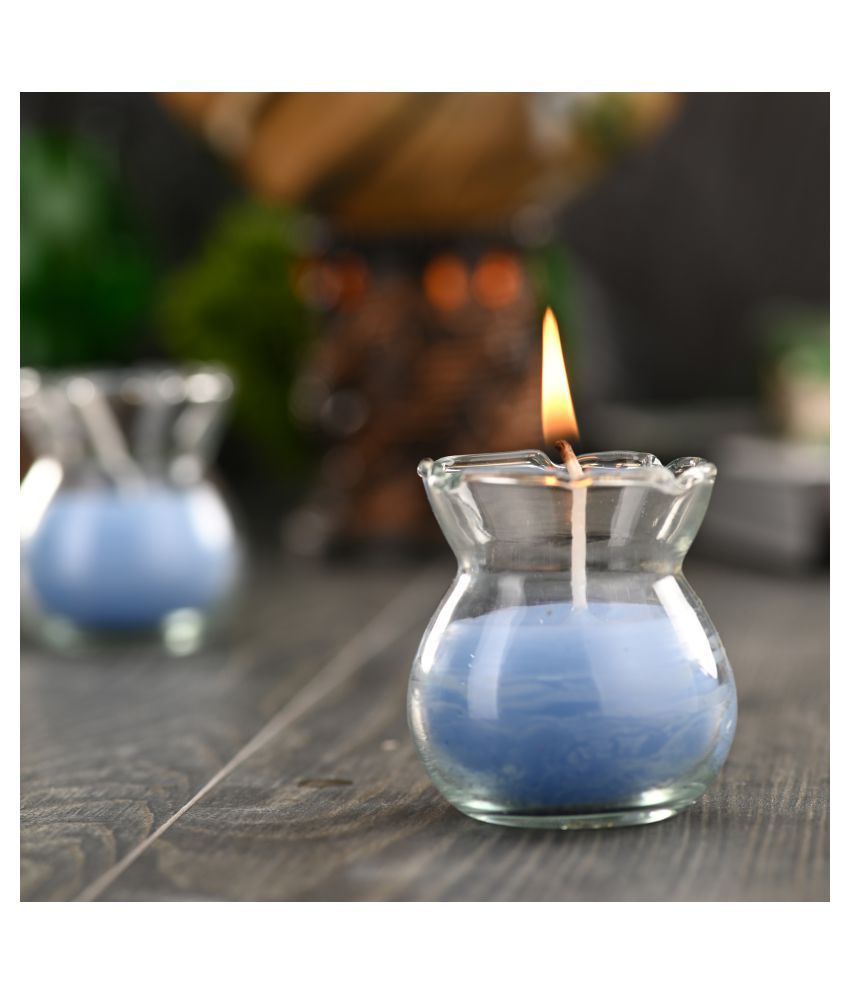     			AFAST Blue Jar Candle - Pack of 3