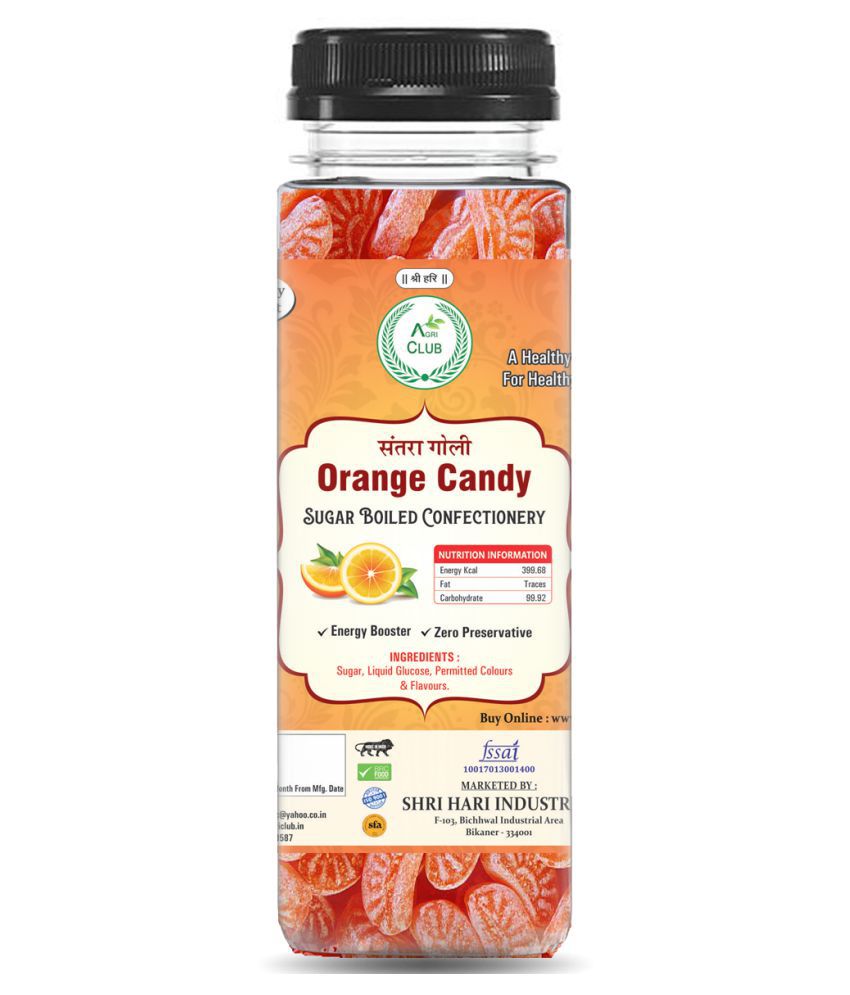AGRICLUB Orange Candy Mint 120 gm Pack of 2