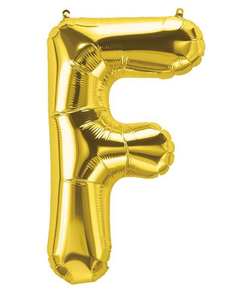     			Blooms Unique Alphabet Foil Balloon -F (Golden)