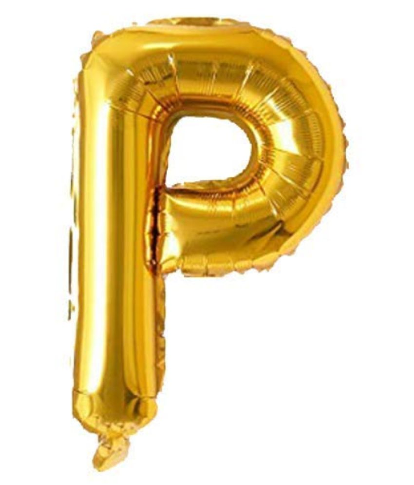     			Blooms Unique Alphabet Foil Balloon -P (Golden)