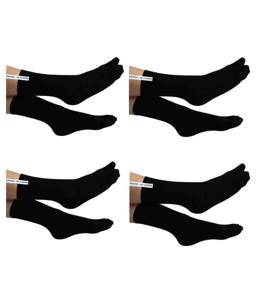     			HF LUMEN - Black Spandex Women's Mid Length Socks ( Pack of 4 )