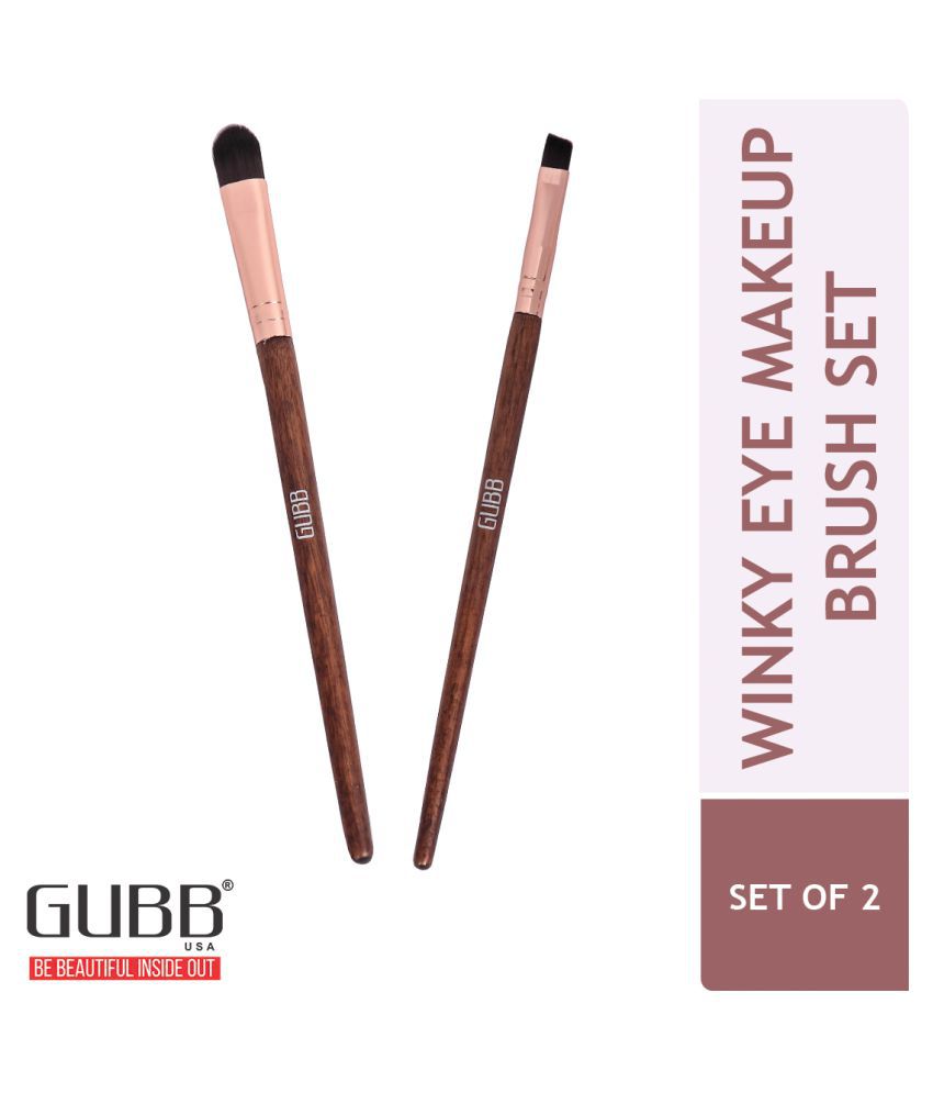Gubb Winky Eye Kit Set Of 2 (Eyeliner & Eyeshadow Brush) Synthetic Eye Shadow Brush,Fine Point Eyeliner Brush True 32 g