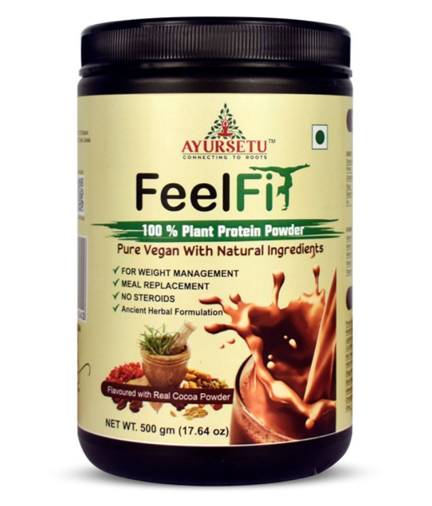 Ayursetu FeelFiT Herbal Protein Powder Protein Shake 500 gm Meal Replacement Powder Buy