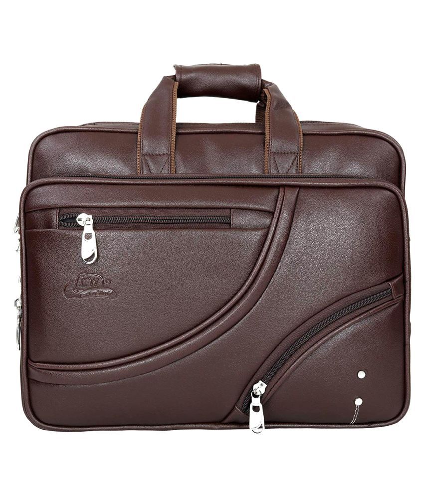 Leather Gifts LG1124 Brown Nylon Office Bag