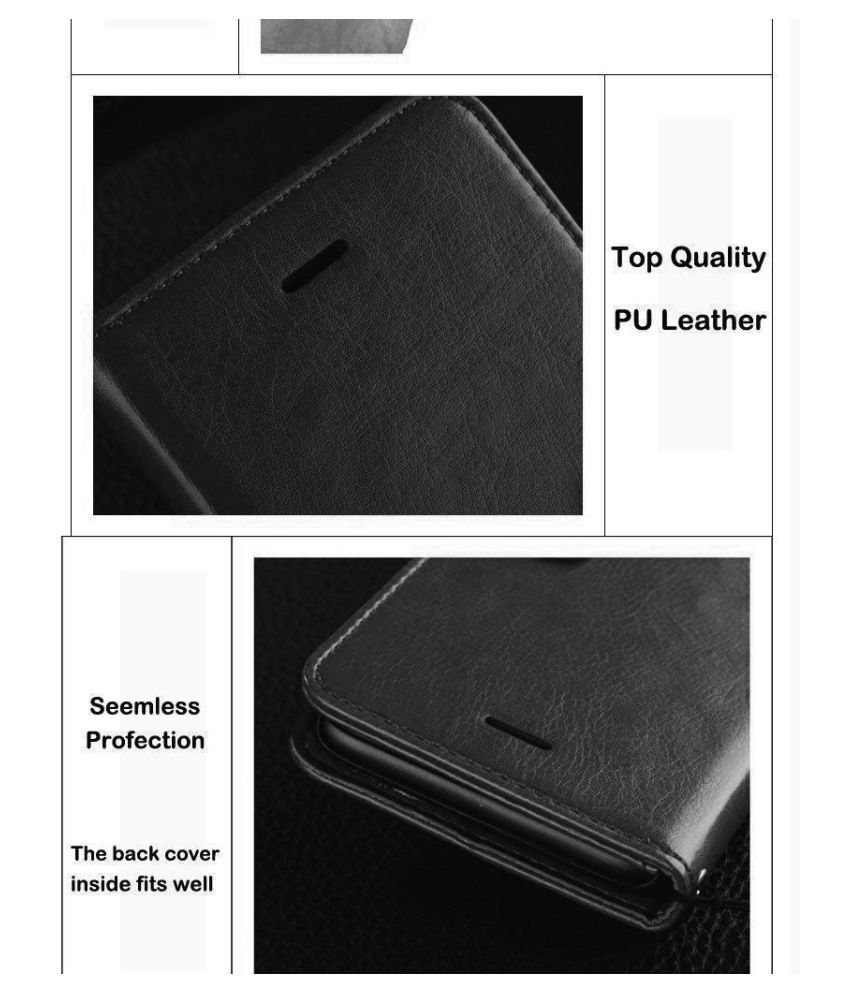 Me3 Flip Cover by Designer Hub Black Micromax IN 1B Flip Flip