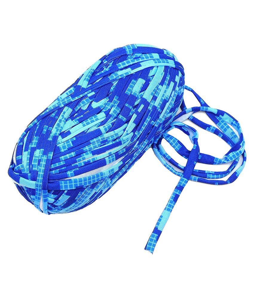     			T-Shirt Yarn Carpet, Knitting Yarn for Hand DIY Bag Blanket Cushion Crocheting Projects TSH New 100 GMS (Blue FEROZI)