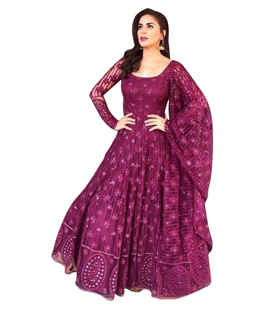 purple gown nykaa fashion