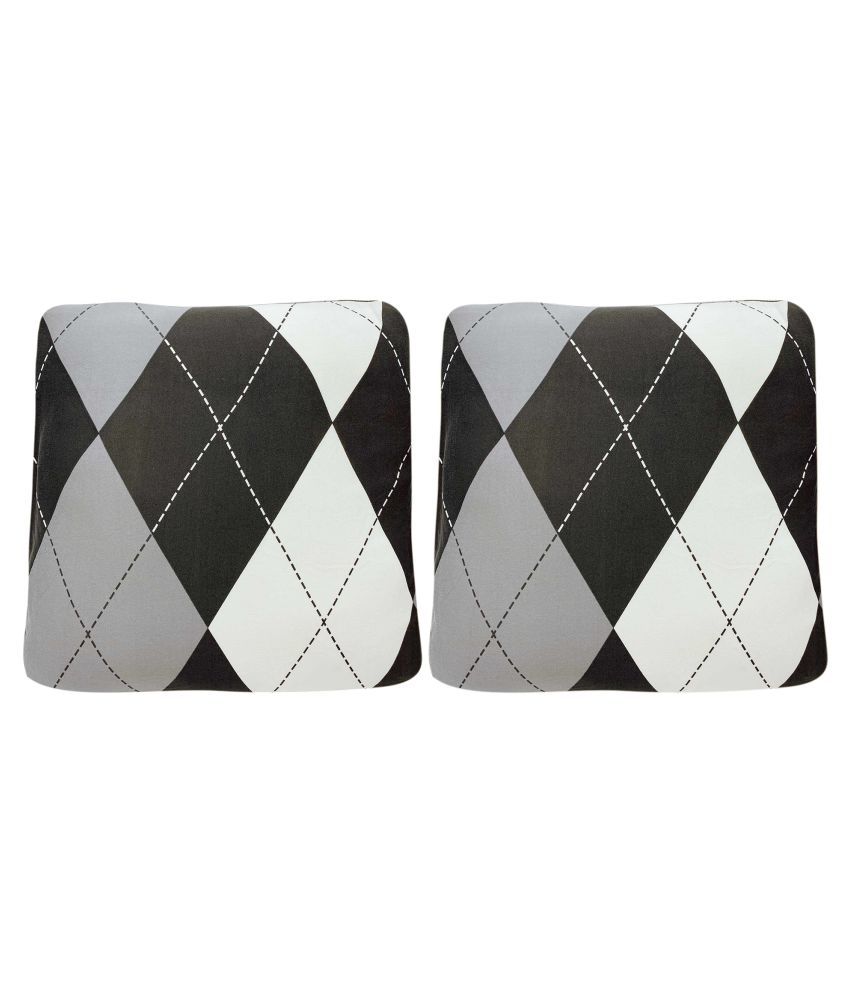     			House Of Quirk Set of 2 Polyester Cushion Covers 40X40 cm (16X16)