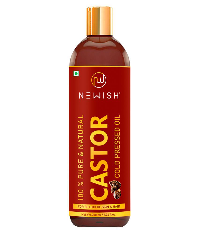 Newish Organic Cold Pressed Castor Oil for Hair & Skin Care 200 mL