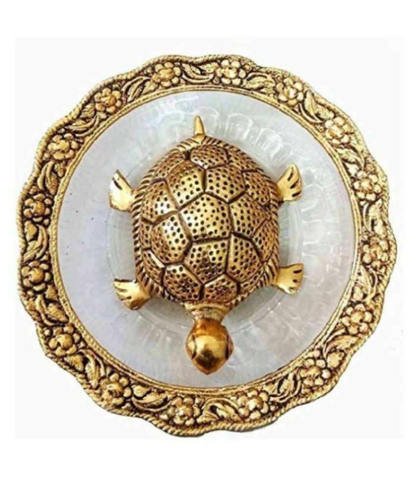     			etal Tortoise With Glass Plate Feng Shui Metal Tortoise,Turtle Plate Yantra Vastu Feng Shui , Decorative Showpiece -