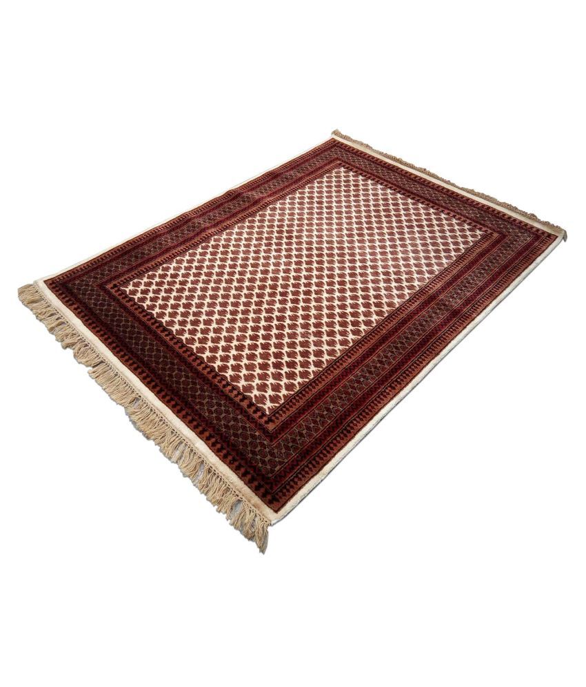 Amma Carpets White Wool Carpet Traditional 5x7 Ft Buy Amma Carpets