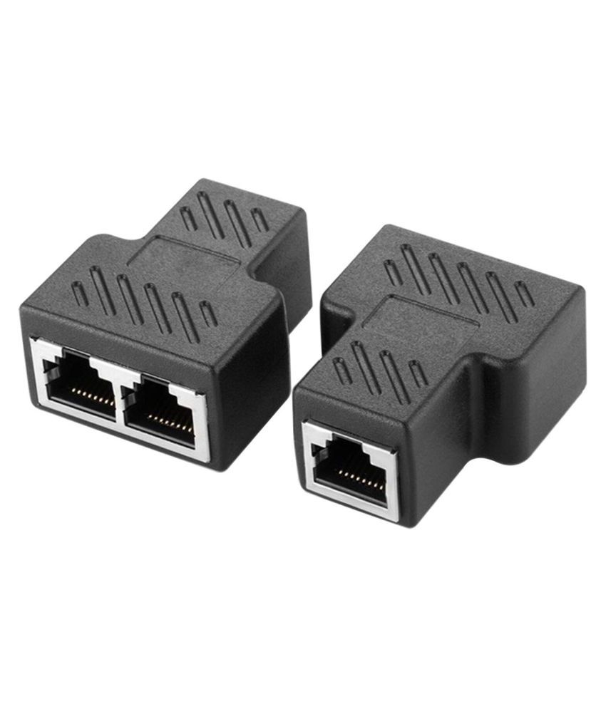 Cherry RJ45 Splitter Adapter Connector 1 to 2 Female Ports for CAT 5 ...