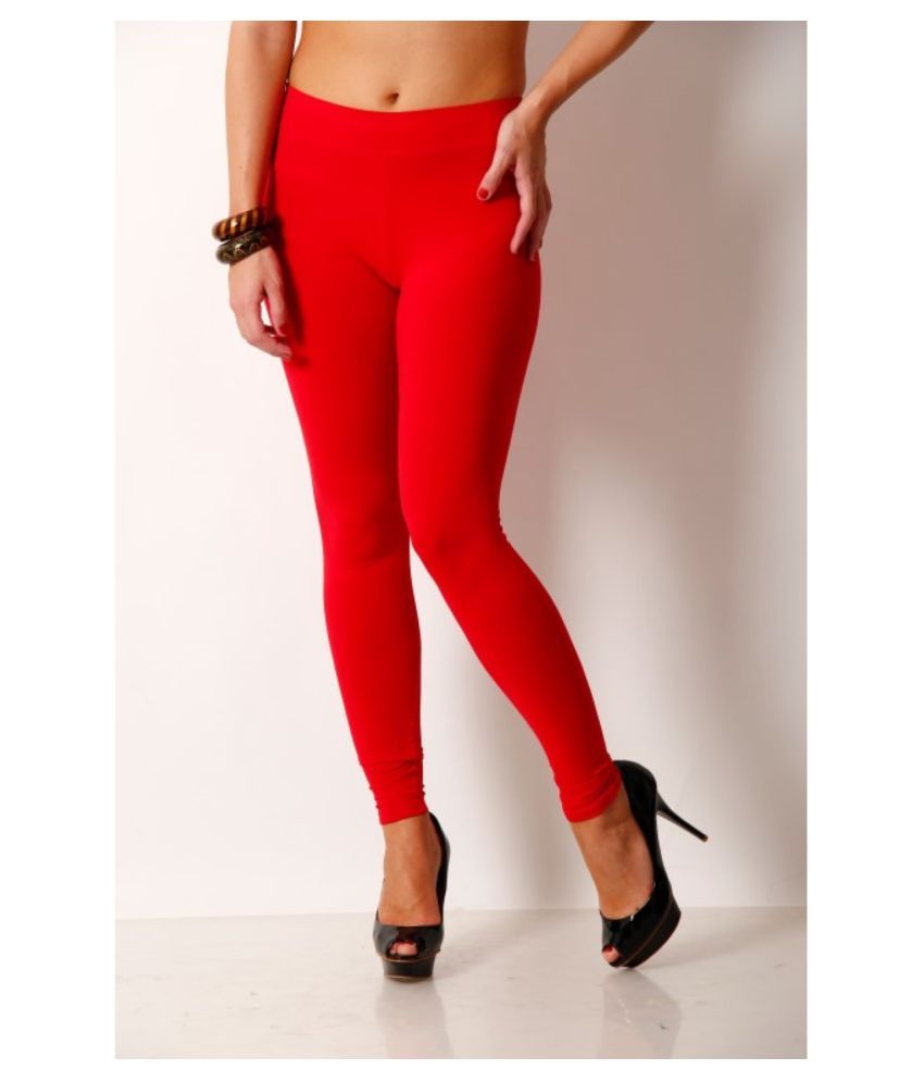 red lycra tights