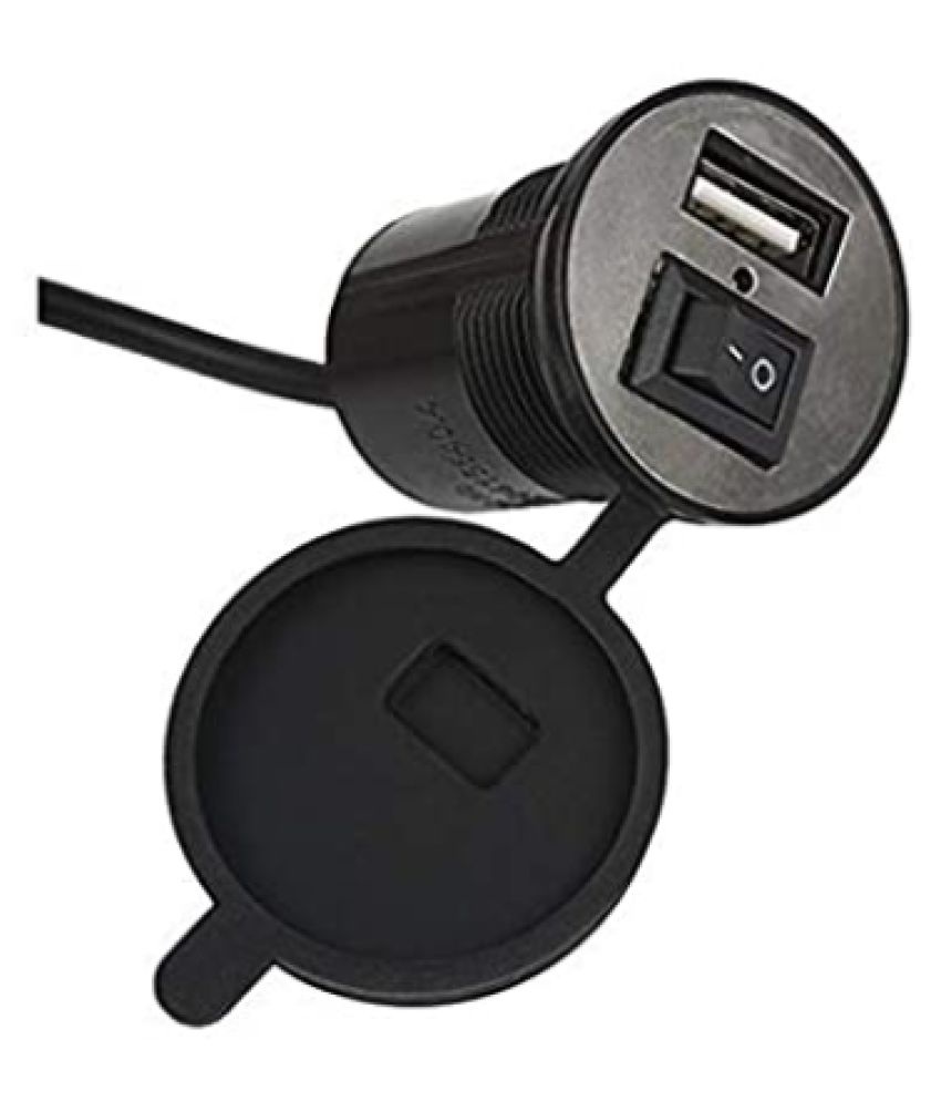 USB Waterproof Mobile Charger 2.1A for Scooty, Bike Motorcycle Handlebar