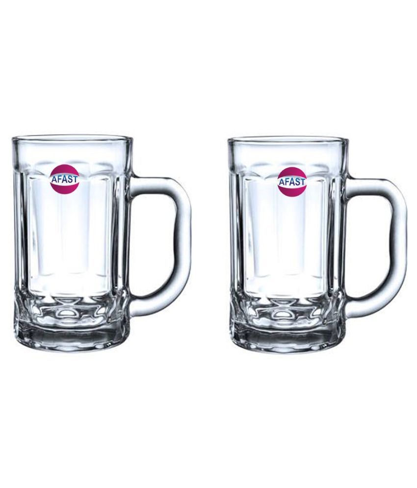     			Afast Beer Mug Glasses Set,  400 ML - (Pack Of 2)