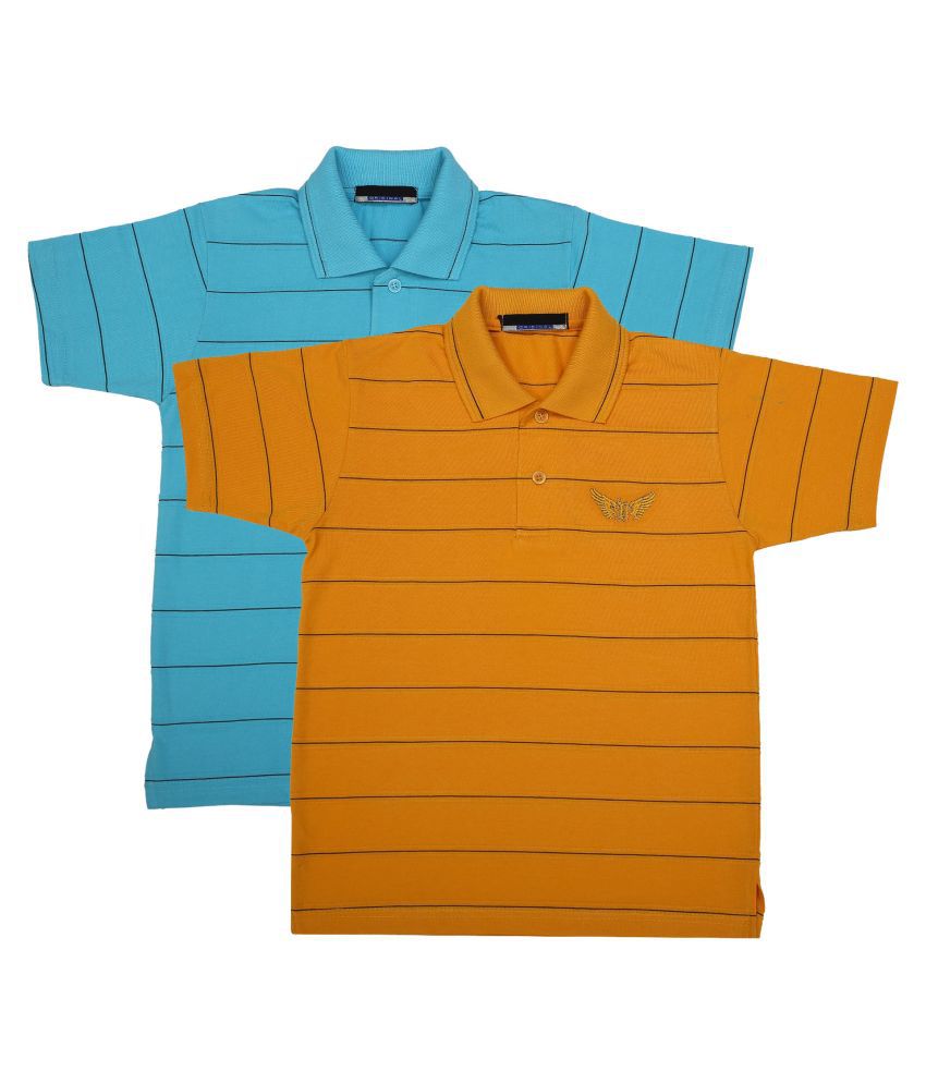     			NEUVIN - Multicolor Cotton Blend Boy's Polo T-Shirt ( Pack of 2 )