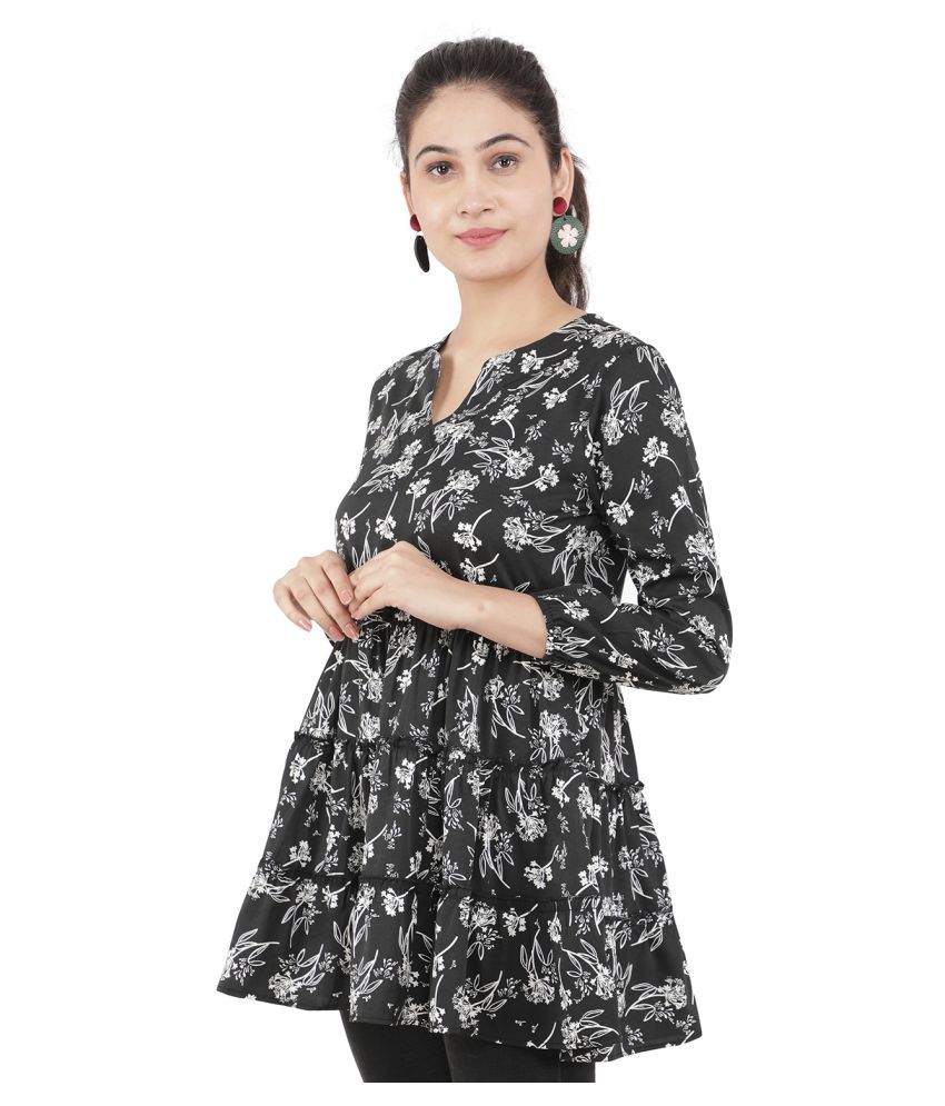 Kulfi Polyester Tunics - Black - Buy Kulfi Polyester Tunics - Black Online at Best Prices in 
