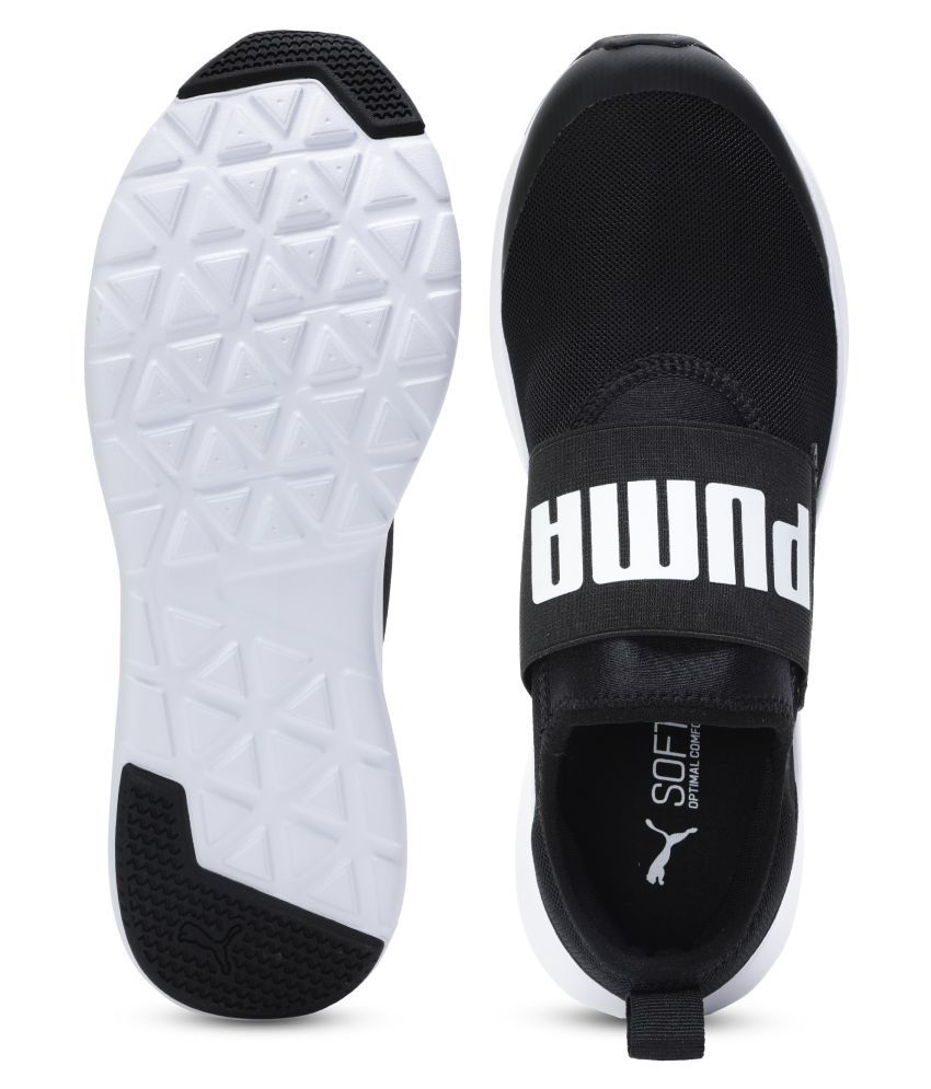 puma black shiny shoes