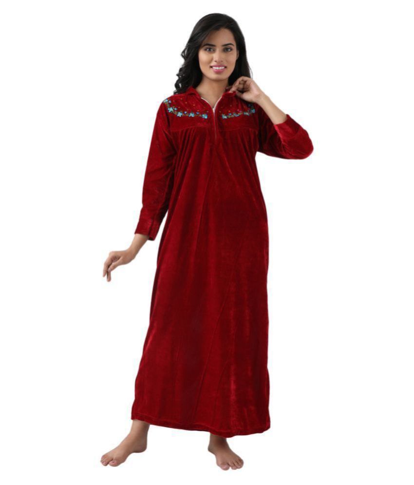 velvet nighty design