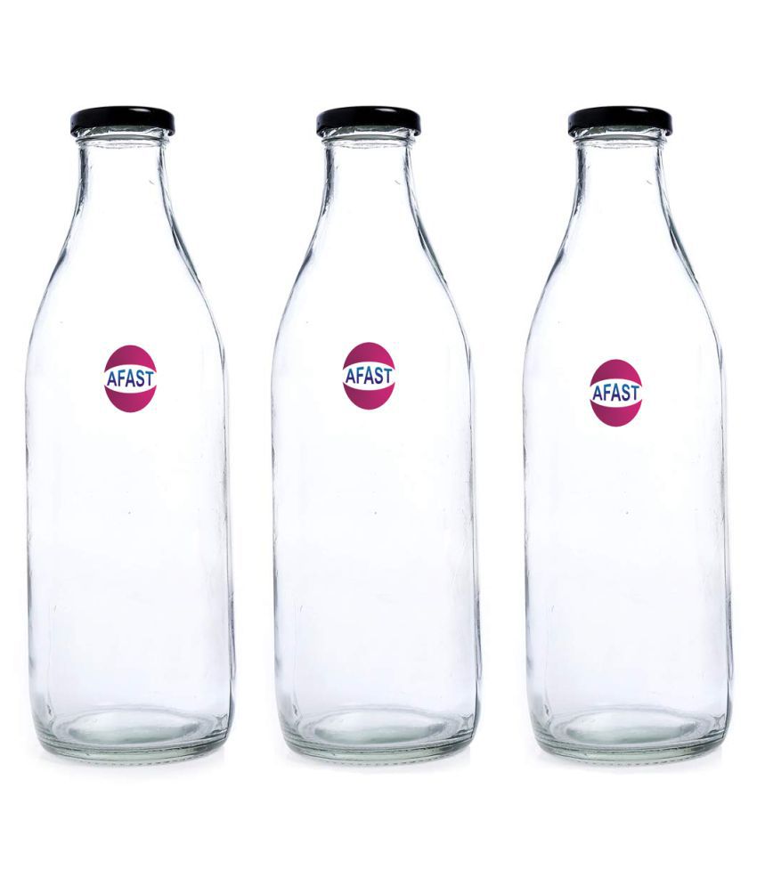    			Afast Glass Storage Bottle, Clear, Pack Of 3, 300 ml
