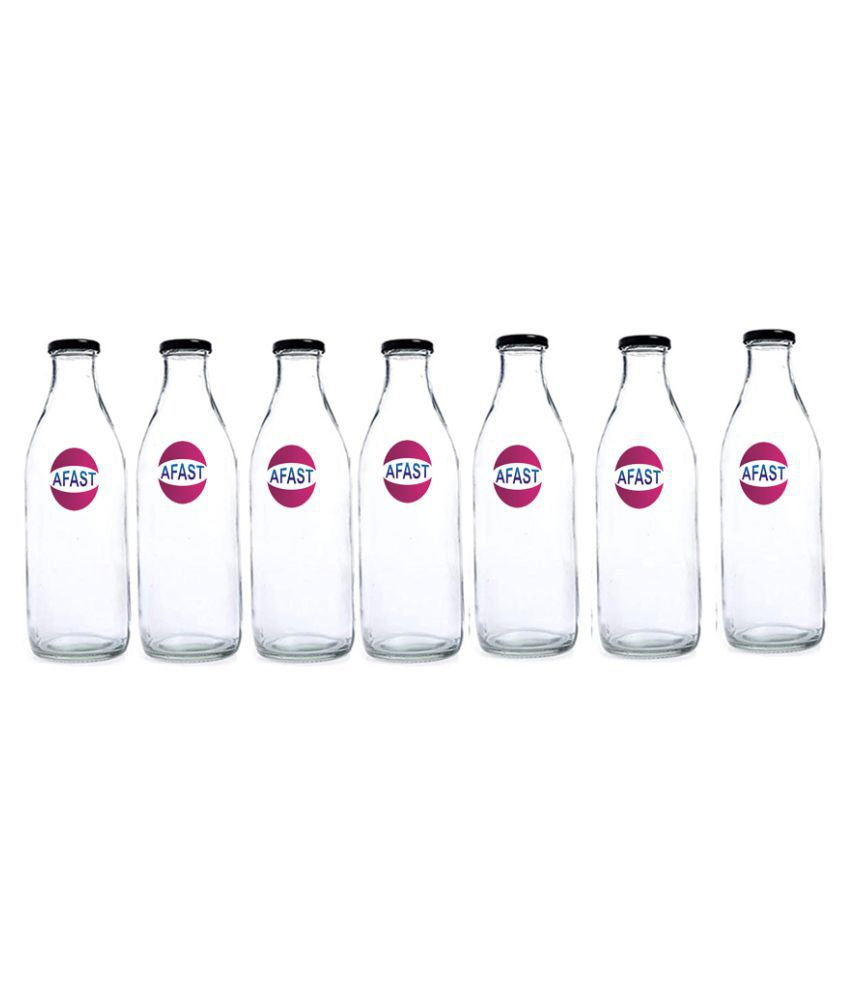     			Afast Glass Storage Bottle, Clear, Pack Of 7, 500 ml