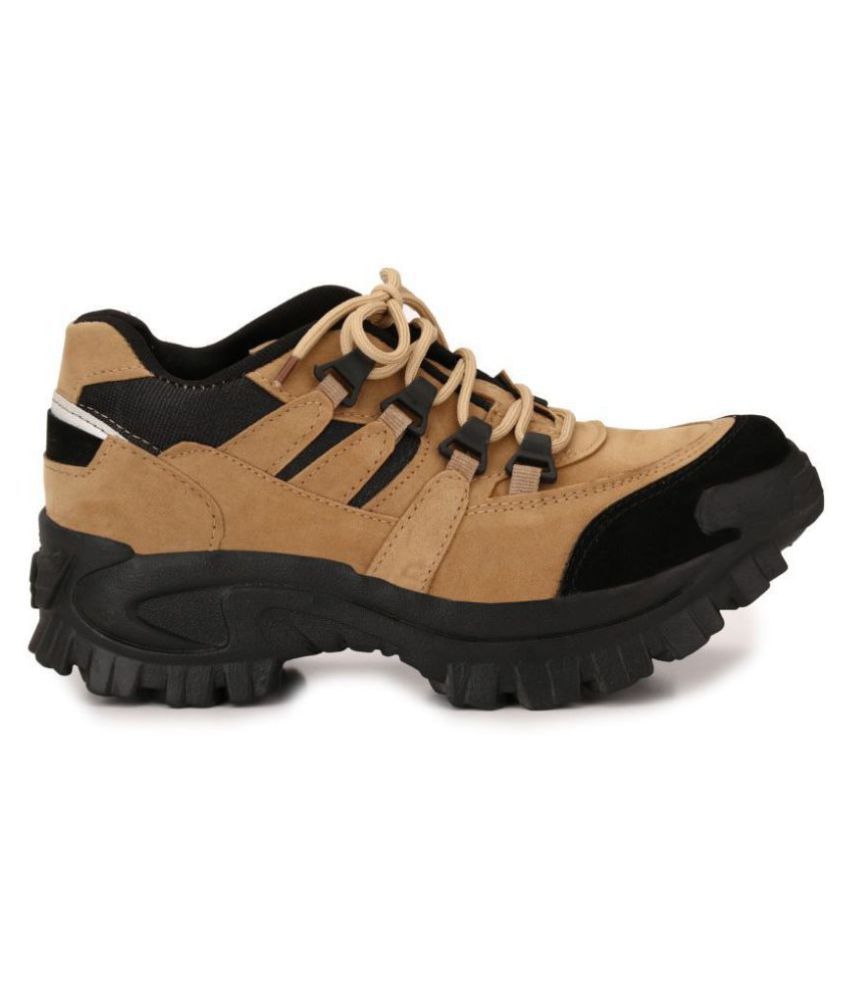 beige hiking boots