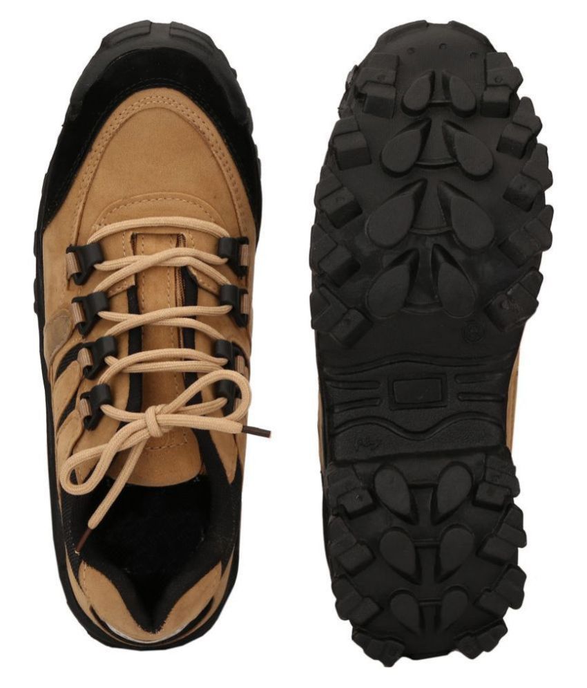 beige hiking boots