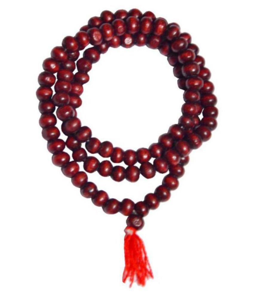 Kriwin Red / Lal Color Chandan/ Sandalwood Scented Mala For Japa: Buy ...