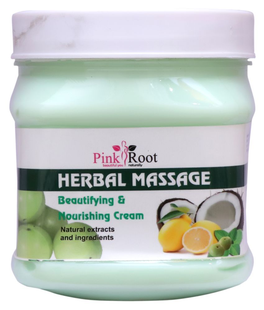 Pink Root Herbal Massage Cream 500gm with Fem DeTan Bleach Day Cream