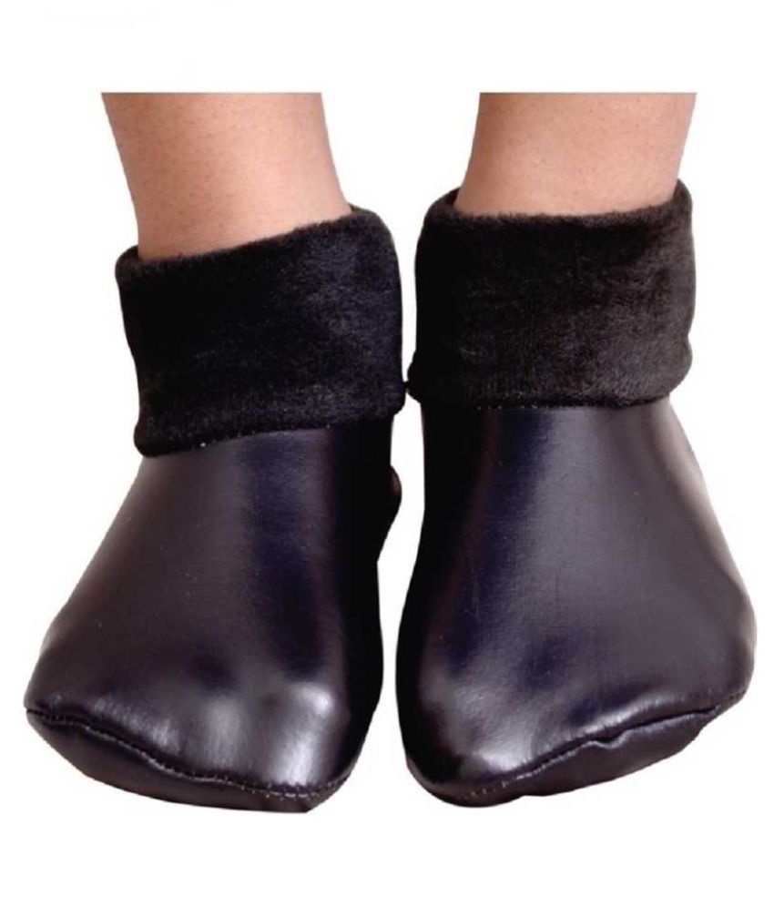 KWIKK Leather Sock Black for Men and Women: Buy Online at Low Price in India - Snapdeal