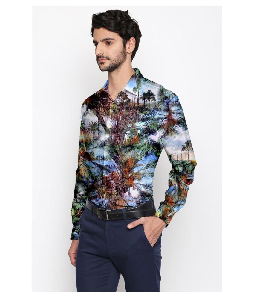 buha brothers cotton polyester blend printed shirt fabric