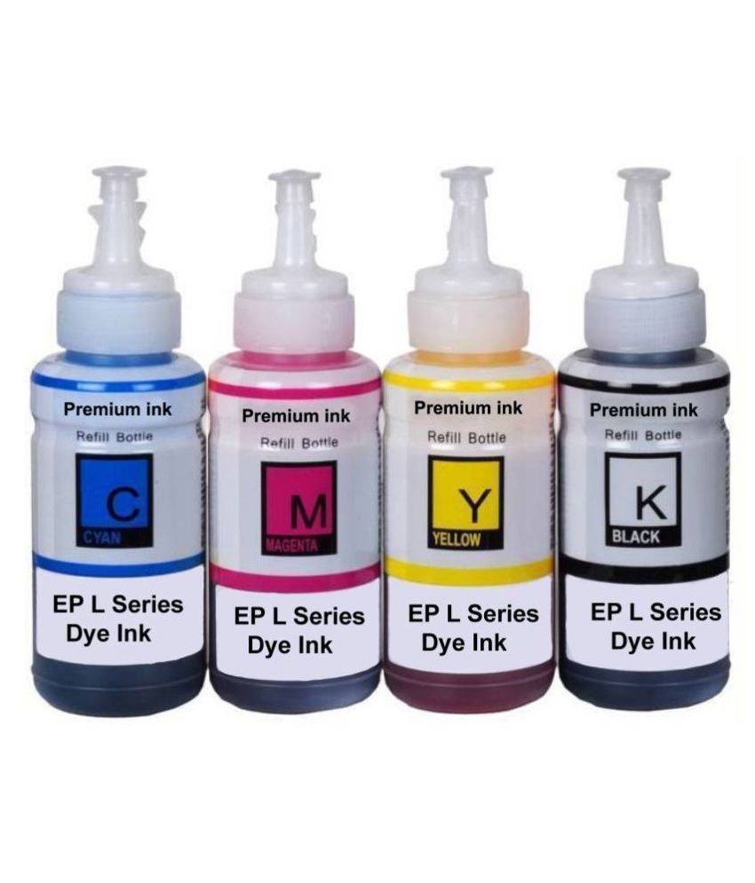 BlueBox INK FOR EPSON L360 Multicolor Pack of 4 Ink bottle for Refill ink for Epson L130,L210 