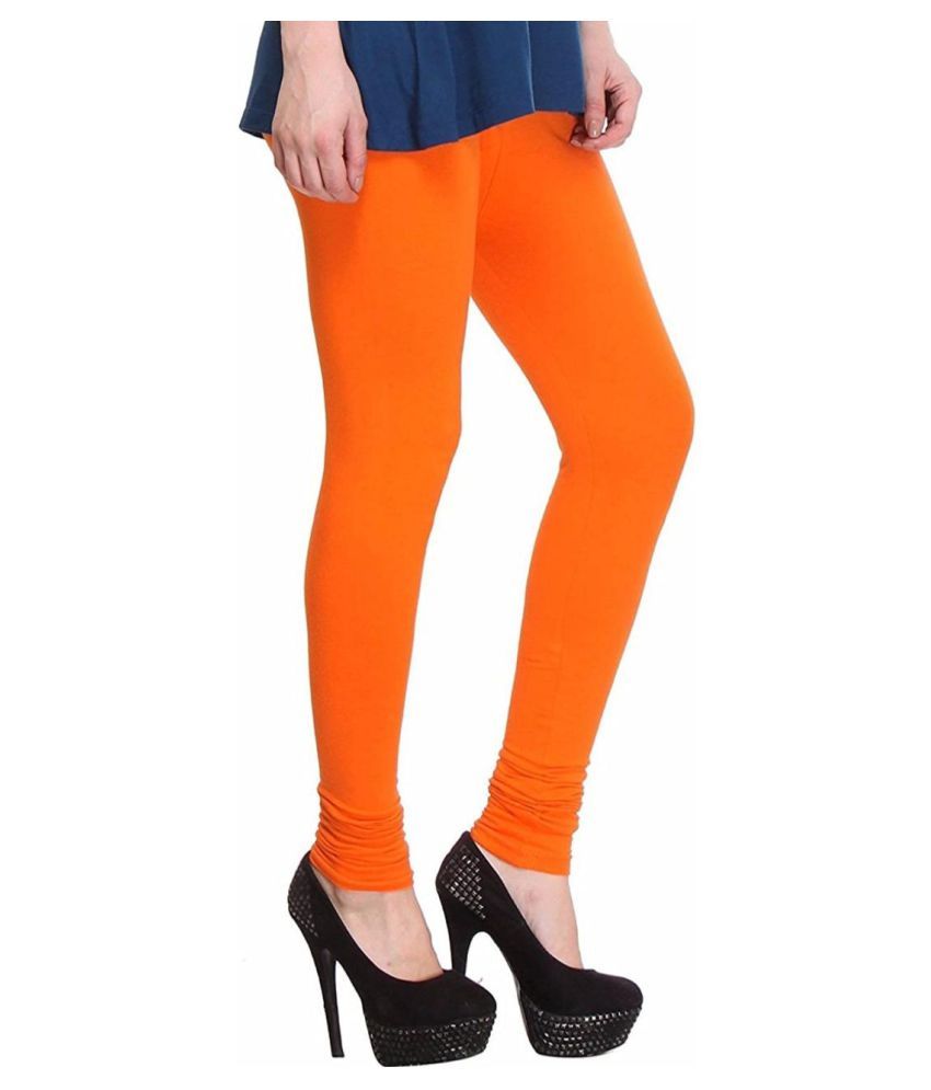 orange jeggings