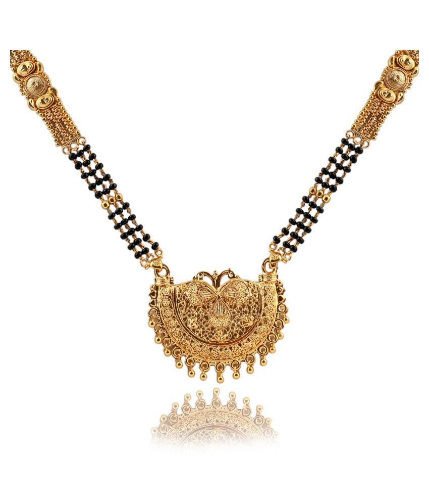     			SHANKHRAJ MALL GOLD PLATED ROYAL DESIGN MANGALSUTRA FOR WOMEN-10071