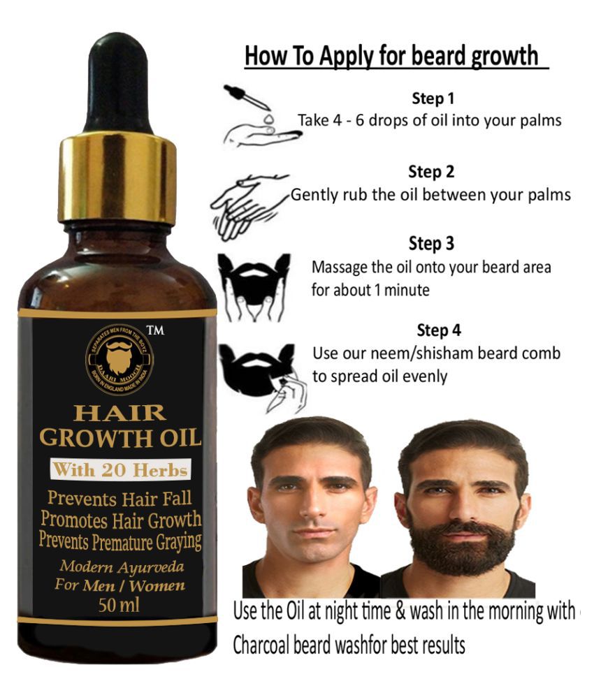 DAARIMOOCH Grow Hair Beard Oil for Men 50 ml: Buy DAARIMOOCH Grow Hair  Beard Oil for Men 50 ml at Best Prices in India - Snapdeal