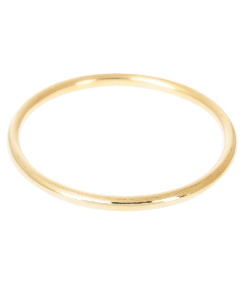     			KESAR ZEMS PURE Brass Round Kada For Unisex  (Size:2.5 Inche) Golden.