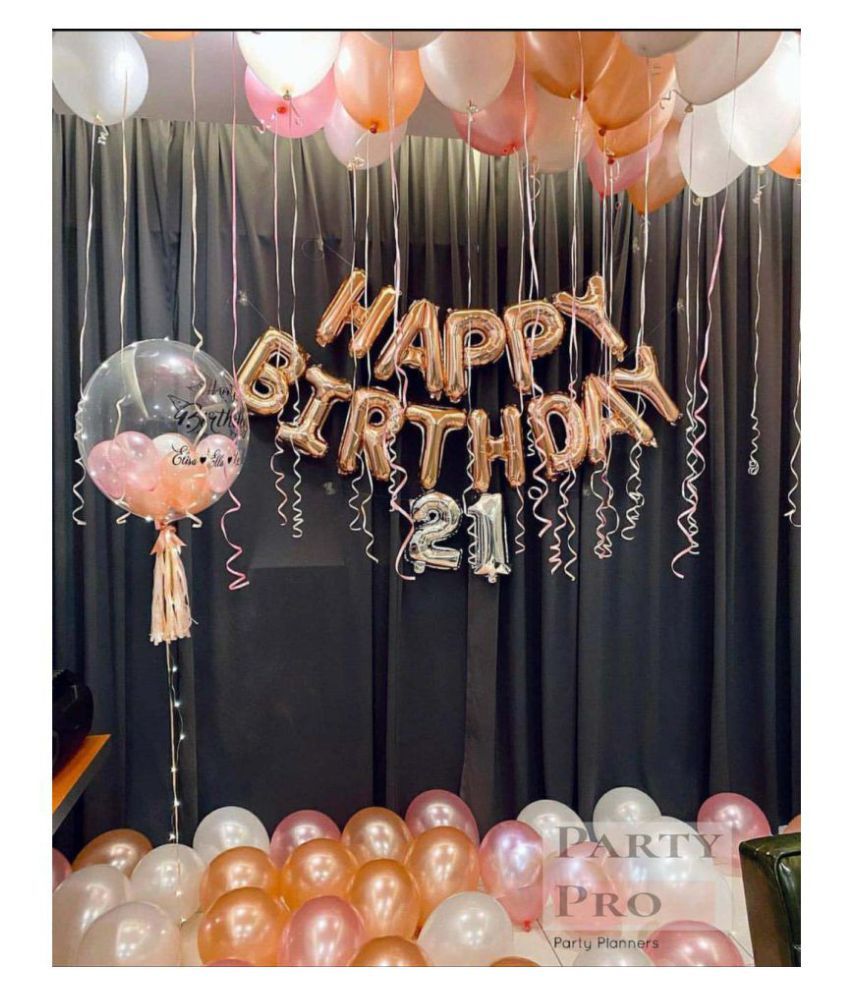 Party Pro Rose Gold Happy Birthday Decoration Theme Kit For All Family Member S Birthday Buy Party Pro Rose Gold Happy Birthday Decoration Theme Kit For All Family Member S Birthday Online At Low Price