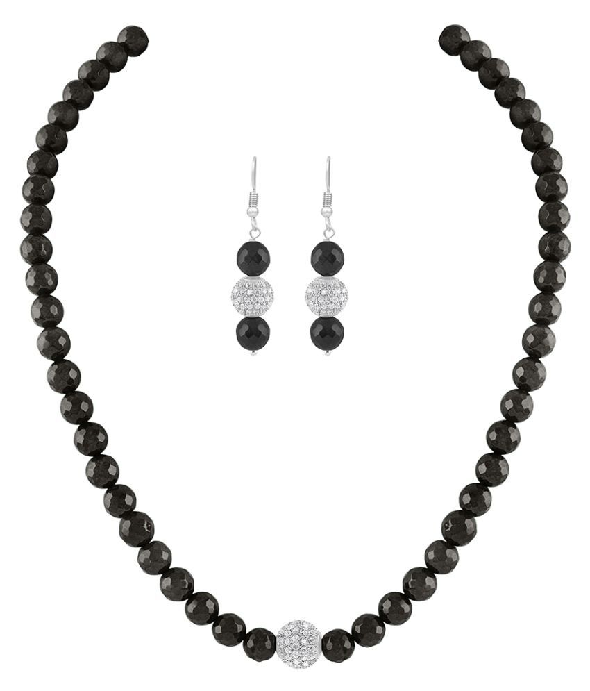     			JFL - Jewellery For Less Plastic Black Princess Contemporary/Fashion Necklaces Set