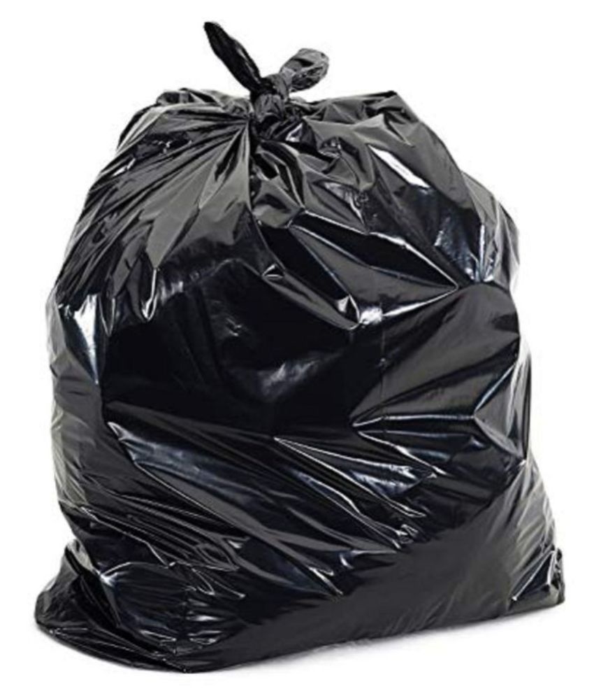     			C I- 60 pcs Oxo- Biodegradable Medium Garbage Bags - 2 packs of 30 Pcs - 60 pcs - 19X21 Black Medium Disposable Garbage Trash Waste