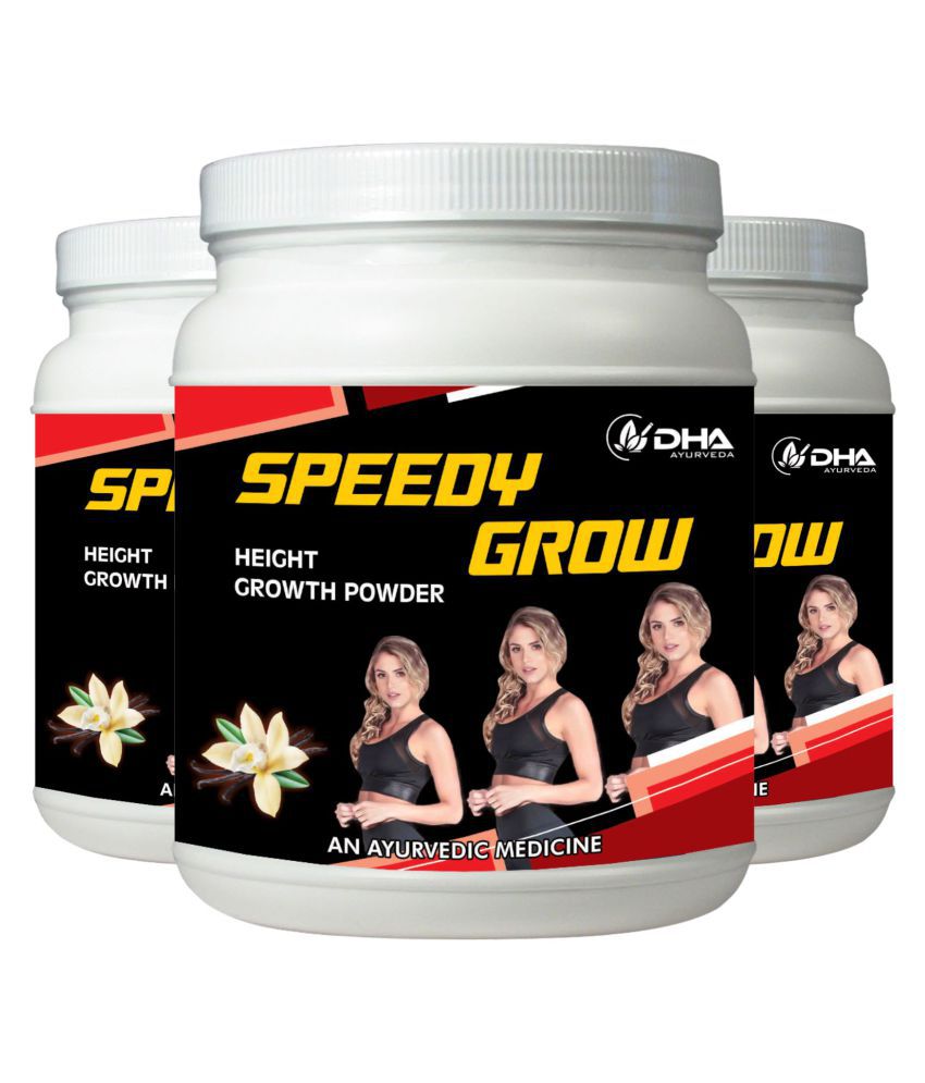 DHA Ayurveda Speedy Grow- Height Increase Vanilla Powder 300 gm Pack of 3