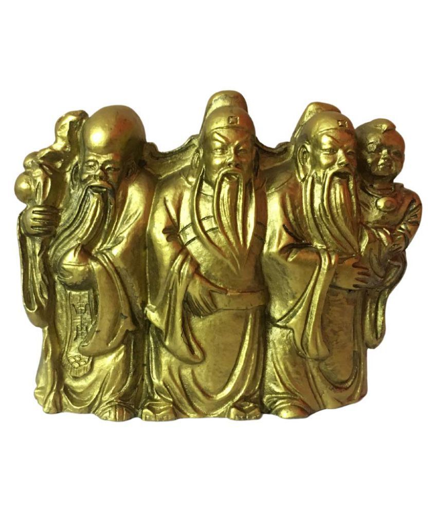     			Fuk LUK Sau Feng Shui for Wealth and Happiness - Brass