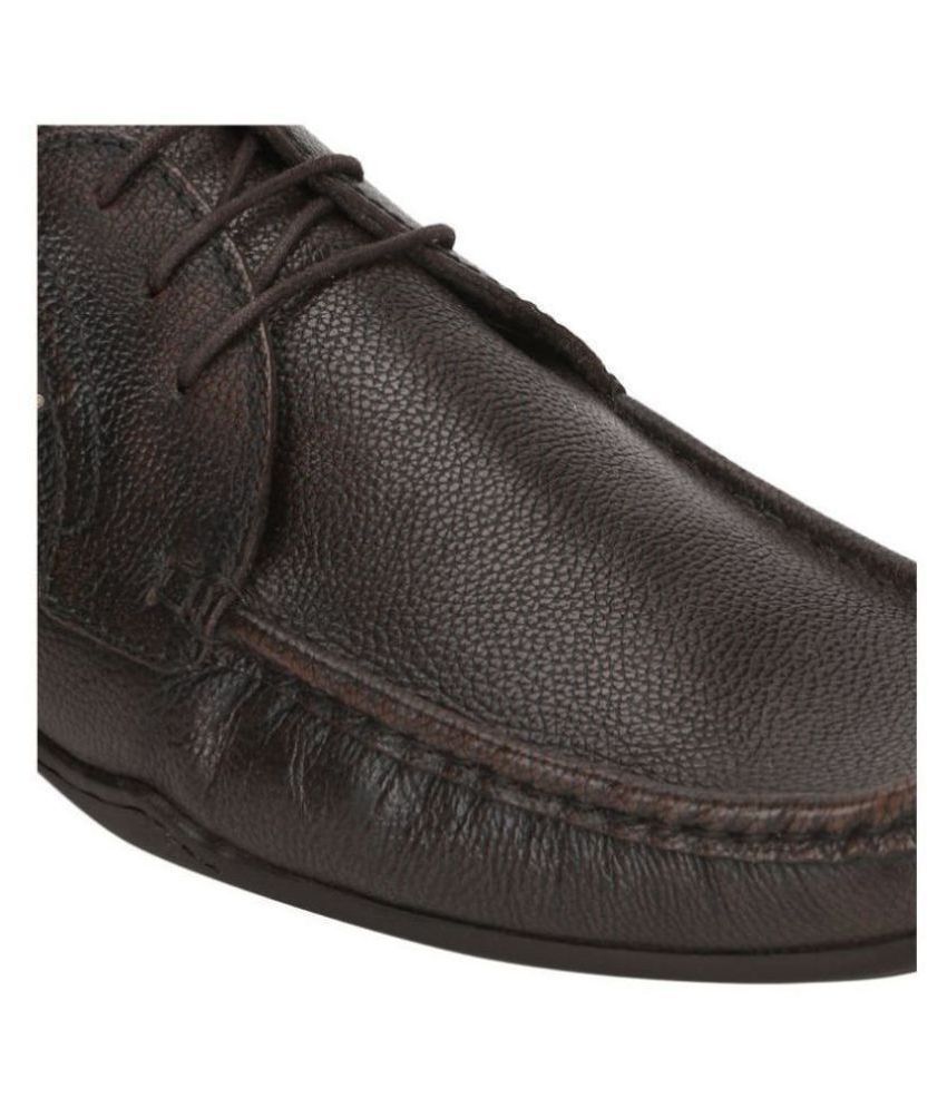 redtape brown leather shoes