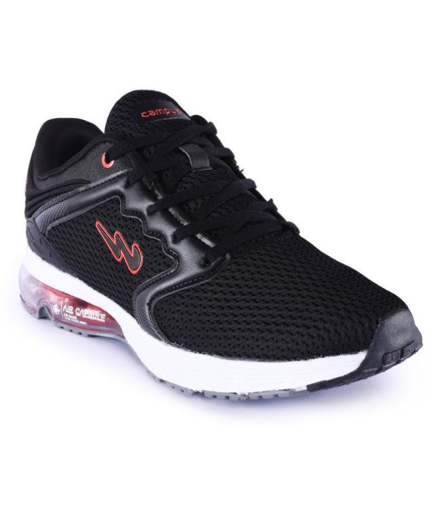     			Campus STREME Black  Men's Sports Running Shoes